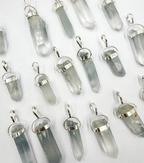Blue Tara Rough Points Pendants (Sterling Silver)