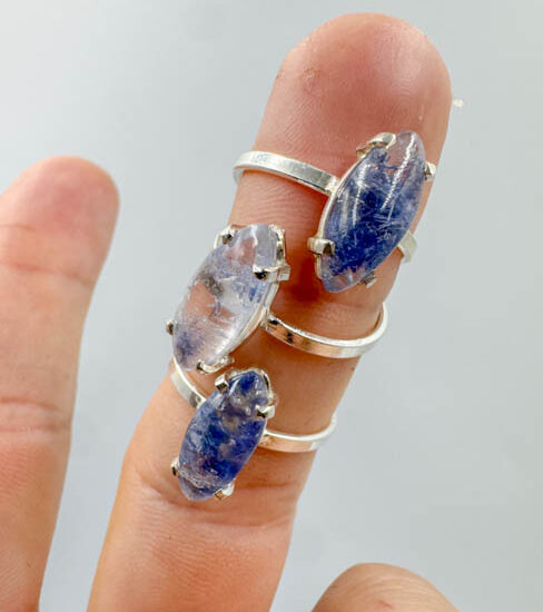 Dumortierite Rings (Sterling Silver)