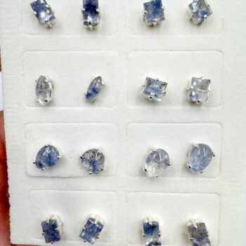 Dumortierite Earrings (Sterling Silver)