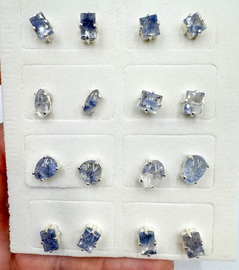 Dumortierite Earrings (Sterling Silver)