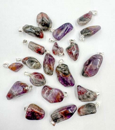 Super 7 Tumbled Pendants (Sterling Silver)