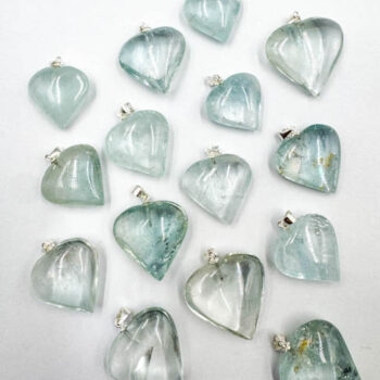 Blue Topaz Hearts Pendants (Sterling Silver)