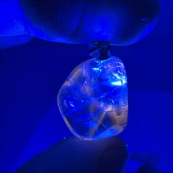 Amethyst Tumbled Silver Pendants (UV Reactive)