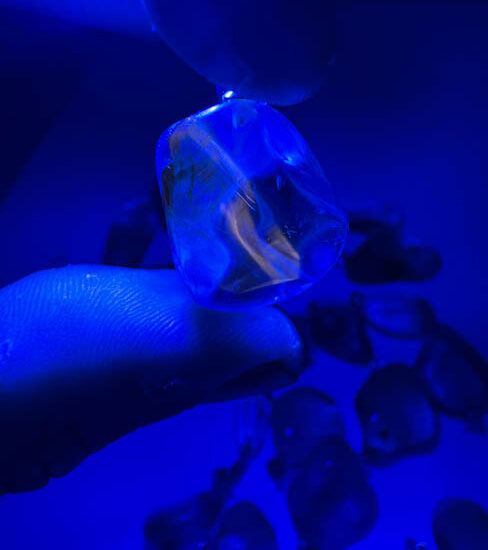Amethyst Tumbled Silver Pendants (UV Reactive)