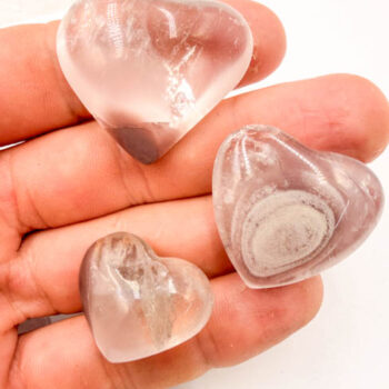Lithium Quartz Hearts (5pcs Lot)