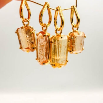 Faceted Imperial Topaz Pendants (Gold Plated Sterling Silver)
