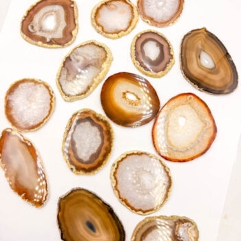 Natural Agate Slices (14 pieces lot)