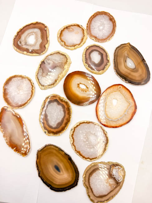 Natural Agate Slices (14 pieces lot) Natural Agate Slices (14 pieces lot)